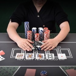 Pokerisetti 300 kappaletta 11,5 gramman kasinotyyliset pelimerkit alumiinisalkulla pelikortit napit nopat