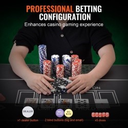 Pokerisetti 200 kappaleen 11,5 gramman polystyreeni ja rauta pelimerkit alumiinisalkussa