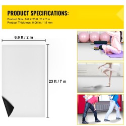 Tanssilattiarulla PVC-vinyyli 2 x 7 m 1,5 mm matta käännettävä