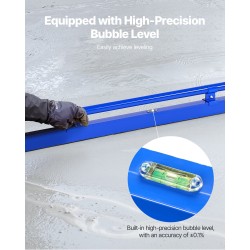Alumiininen betonilasta 2445 mm säädettävällä kahvalla lattioiden tasoittamiseen