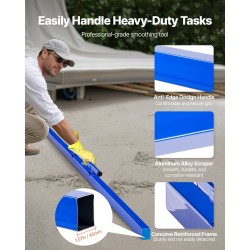 Alumiininen betonilasta 2445 mm säädettävällä kahvalla lattioiden tasoittamiseen