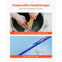 Alumiininen betonilasta 2445 mm säädettävällä kahvalla lattioiden tasoittamiseen