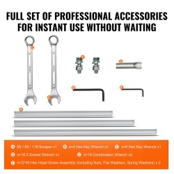 Bensiinikäyttöinen teräsrunkoinen betonitasain 1830/2445/3370 mm alumiinilatoilla 6500 kierrosta minuutissa värähtelymoottorilla