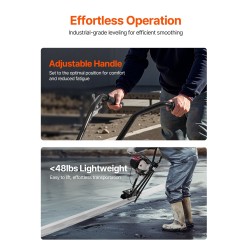 Bensiinikäyttöinen betonipintaussauva 1220 mm alumiinilastalla säädettävällä kahvalla 4-tahtinen tärinämoottori