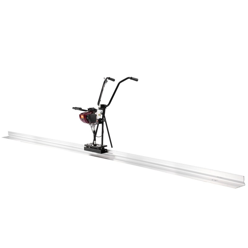 Bensiinikäyttöinen betonitasoitin kolmesataakuusikymmentäkuusi senttimetriä alumiinilautalla teräsrungolla nelitahtisella