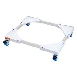 Säädettävä kodinkonejalusta ruostumatonta terästä pyörillä 381–615 mm