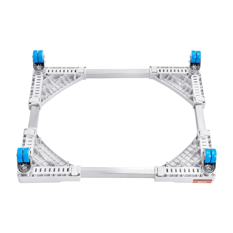 Säädettävä kodinkonejalusta ruostumatonta terästä pyörillä 381–615 mm