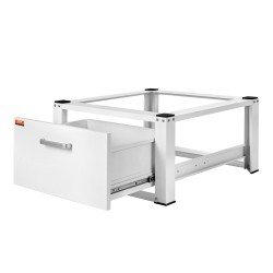 Pyykinpesukoneen jalusta kylmävalssattu teräs 299kg kantavuus 406mm nostokorkeus lisäsäilytila tärinää vaimentava