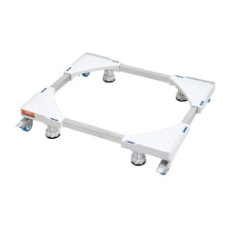 Säädettävä pesukone- ja jääkaappialusta 414–691 mm ruostumatonta terästä pyörillä