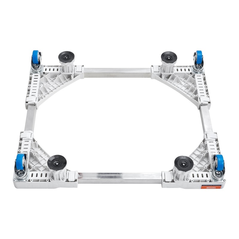 Säädettävä pesukone- ja jääkaappialusta 414–691 mm ruostumatonta terästä pyörillä