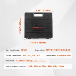 tappiliitoslisälaite pylväsporakoneelle puutöihin valurauta ja teräs neljä neliötalttaa viisi holkkia