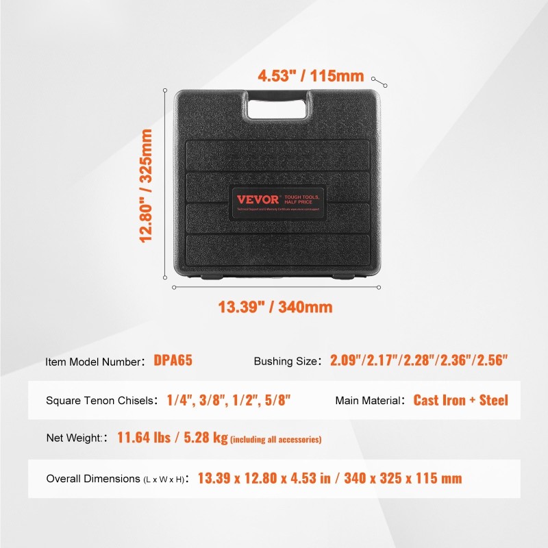 tappiliitoslisälaite pylväsporakoneelle puutöihin valurauta ja teräs neljä neliötalttaa viisi holkkia