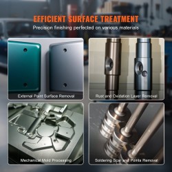 Penkille asetettava hiekkapuhalluskaappi 151,4 l kylmävalssattu teräs 4 keraamisella suuttimella alumiinisella