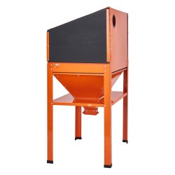 Hiekkapuhalluskaappi kylmävalssatusta teräksestä 227 1 l jaloilla puhalluspistoolilla 4 keraamista suutinta