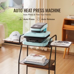 Automaattinen kaksitoiminen lämpöprässi 381 x 381 mm levy mukit 311–850 g T-paidat