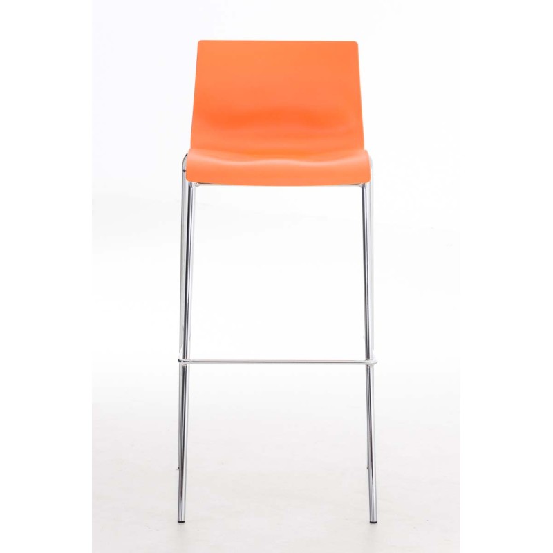 Moderni baarijakkara-setti 2 kpl muovista selkänojalla ja jalkatuella