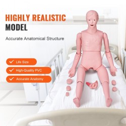 Hoitotyön harjoitusnukke miespuolinen luonnollisen kokoinen PVC koko kehon malli