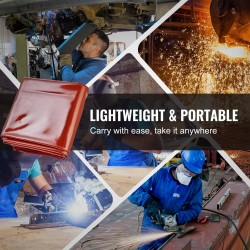 Hitsausverho paloa hidastava vinyyli 1,8 x 1,8 m 6-tason UV-suojaus ripustusreiät punainen