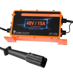 Golfkärryn akkulaturi 48V 15A alumiiniseoskotelo IP67-suojattu ETL-sertifioitu G29-pistoke