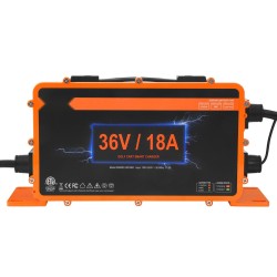 Akkulaturi 36 voltin 18 ampeerin golfkärryille alumiinirunkoinen yhteensopiva lyijyakkujen ja litiumakkujen kanssa