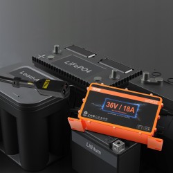 Akkulaturi 36V 18A golfkärryihin alumiinikuori IP67 älykäs lataus