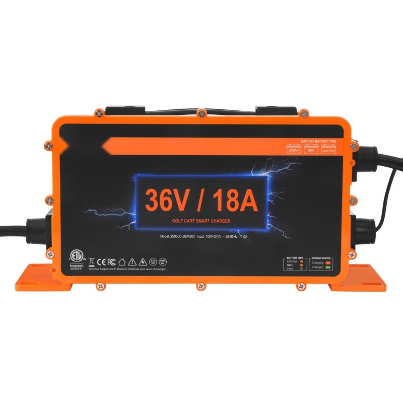 Akkulaturi 36V 18A golfkärryihin alumiinikuori IP67 älykäs lataus
