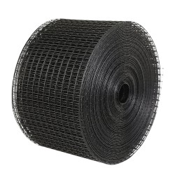 Aurinkopaneelisuojaverkko galvanoitu teräslanka PVC pinnoite verkkosilmä 12 7 12 7 mm 100 alumiinikiinnikkeitä pituus 3048 cm