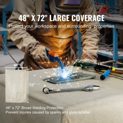 Hitsauspeite lasikuitu 48 x 72 tuumaa 2 kpl lämpökäsitelty metallisilla purjerenkailla