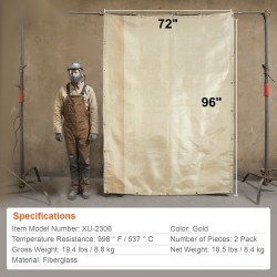 Hitsauspeite kuitulasi 182,9 x 243,8 cm 2 kpl lämmönkestävä 537 °C