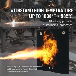 Hitsaussuojahuopa hiilikuituinen 305x305 mm 3 mm 982°C putkille metallirenkailla