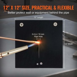 Hitsaussuojahuopa hiilikuituinen 305x305 mm 3 mm 982°C putkille metallirenkailla