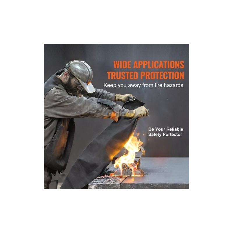 Hiilikuituiset hitsauspeitteet 6 kappaletta 3 mm paksut leikattavat 982 °C lämmönkestävät