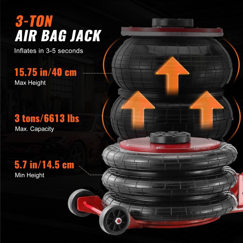 Korin oikaisulaite teräs kuuden tonnin vetovoima kolmen tonnin ilmatyynynostin hydraulinen jalkapumppu