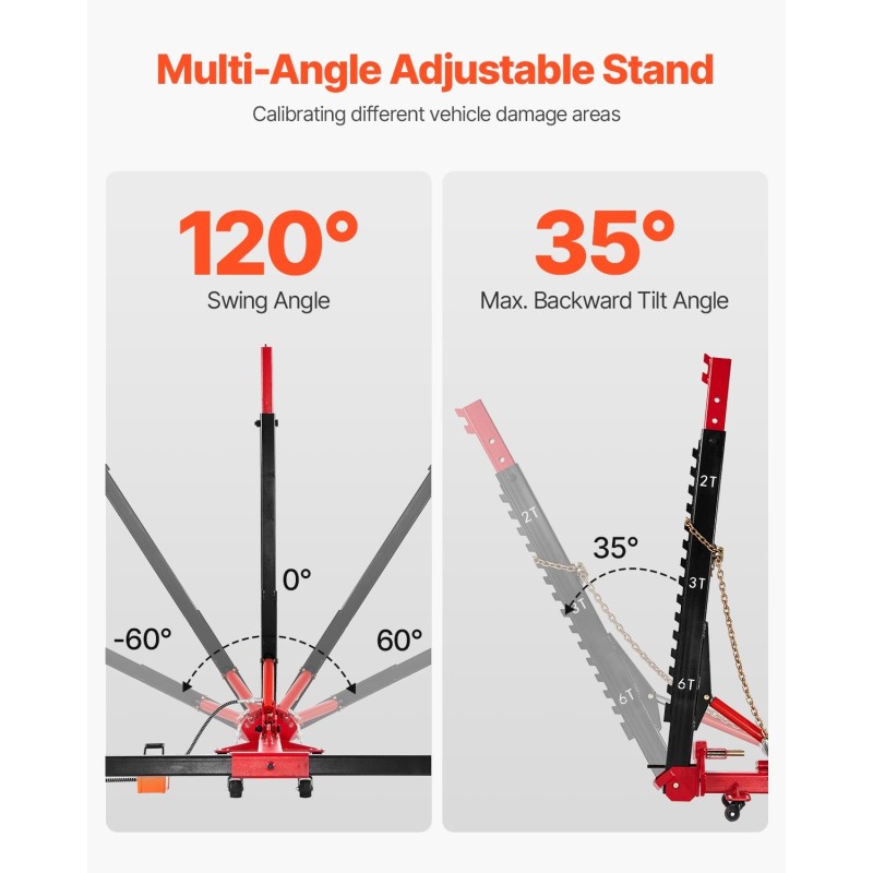 Korin oikaisulaite 6T vetovoima hydraulinen jalkapumppu kääntyvä pylväs 16 oikaisutyökalua