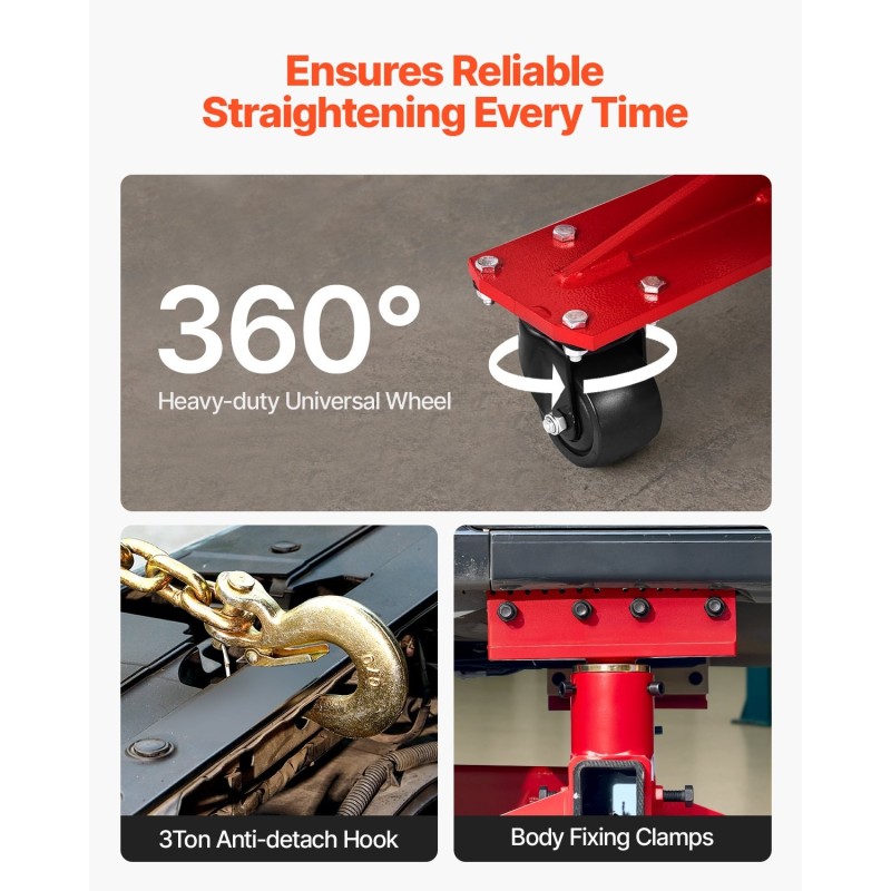 Korin oikaisulaite 6T vetovoima hydraulinen jalkapumppu kääntyvä pylväs 16 oikaisutyökalua