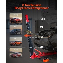 Korikorin oikaisulaite 6T vetojärjestelmä 3T ilmatyynynostin 6000PSI hydraulipumppu 16 oikaisutyökalua