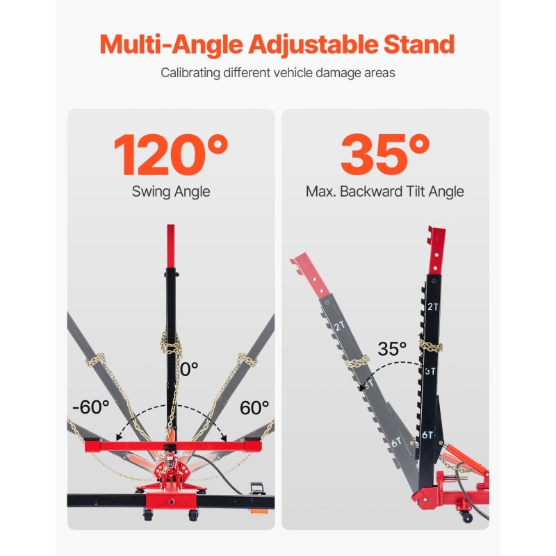 Korikorin oikaisulaite 6T vetojärjestelmä 3T ilmatyynynostin 6000PSI hydraulipumppu 16 oikaisutyökalua