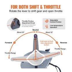 Sivukiinnitteinen kauko-ohjauslaatikko perämoottorille alumiiniseos Evinrude Johnson yhteensopiva trimminkytkin turvanyöri malli