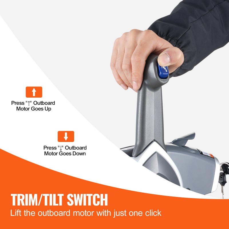 Sivukiinnitteinen kauko-ohjauslaatikko perämoottorille alumiiniseos Evinrude Johnson yhteensopiva trimminkytkin turvanyöri malli