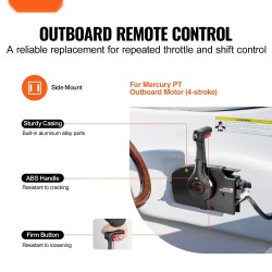 Sivukiinnitteinen kaukohallintalaatikko alumiiniseos Mercury PT 4-tahti perän kallistuksen kytkin 14-napainen johtosarja