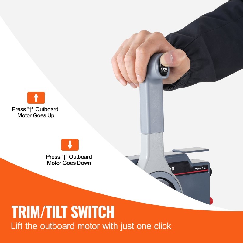 Sivukiinnitteinen veneen ohjainlaatikko Yamaha 4-tahti alumiiniseosrunko trimmikytkin 10-napainen johdinsarja turvahihna