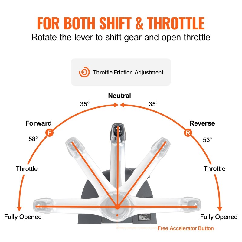 Veneen yläasenteinen kaasun kaukosäätölaatikko alumiiniseos trimmikytkimellä turvahihnalla Evanruder Johnson -perämoottoreille