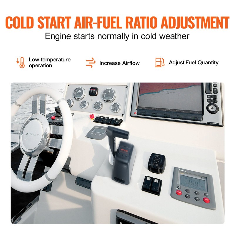 Kaasun ohjauslaatikko yläasennukseen alumiiniseos Yamaha 4-tahti trimmikytkimellä 1440 mm 5-napaisella liittimellä