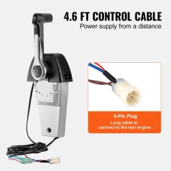 Kaasun ohjauslaatikko yläasennukseen alumiiniseos Yamaha 4-tahti trimmikytkimellä 1440 mm 5-napaisella liittimellä