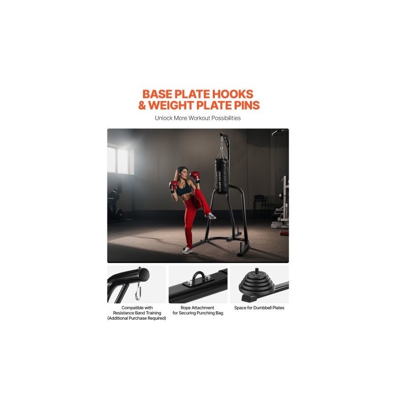 Nyrkkeilysäkin teline hiiliteräs vapaasti seisova painotettavalla jalustalla maksimi 65 kg