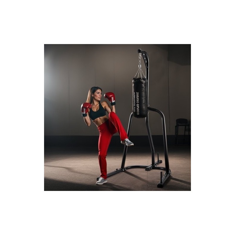 Nyrkkeilysäkin teline hiiliteräs vapaasti seisova painotettavalla jalustalla maksimi 65 kg