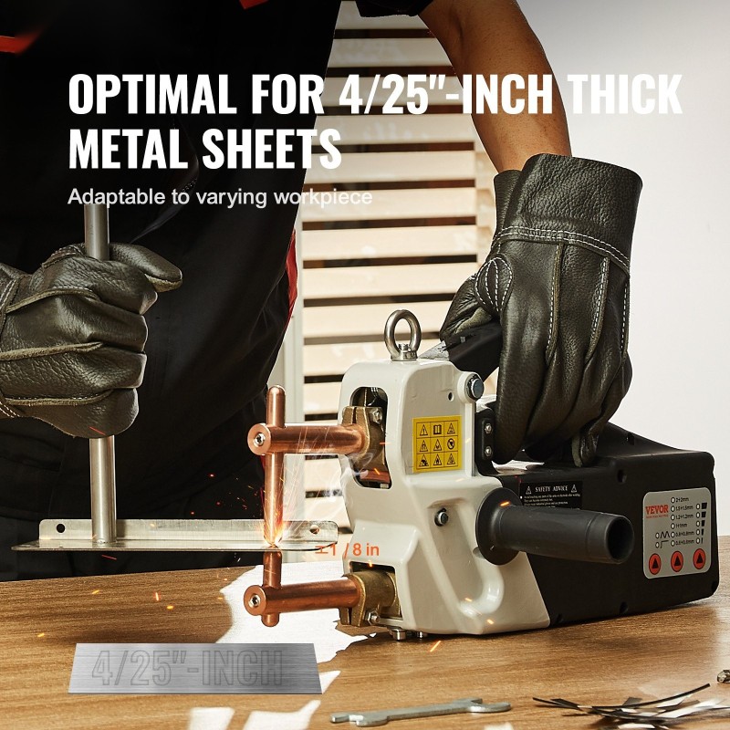 Kannettava pistehitsauskone metallilevyille 4/25-tuumainen 9.2KVA 4500A hiiliteräs ruostumaton teräs alumiini