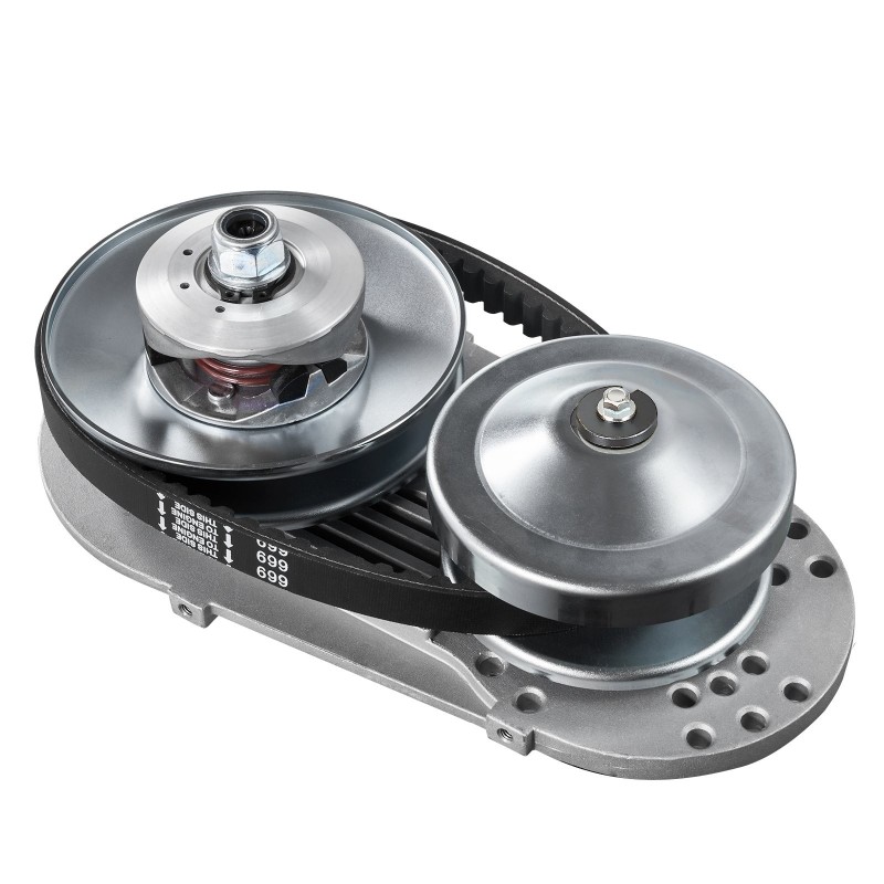 Go-kartin teräsvetokytkimen vaihtosarja 2–8 hv epäsymmetriset pyörät leveä kumihihna ruosteenestopinnoite