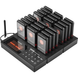 Langaton hakulaitteisto 24 hakulaitetta 400 m kantama LED valo värinä 250mAh akut