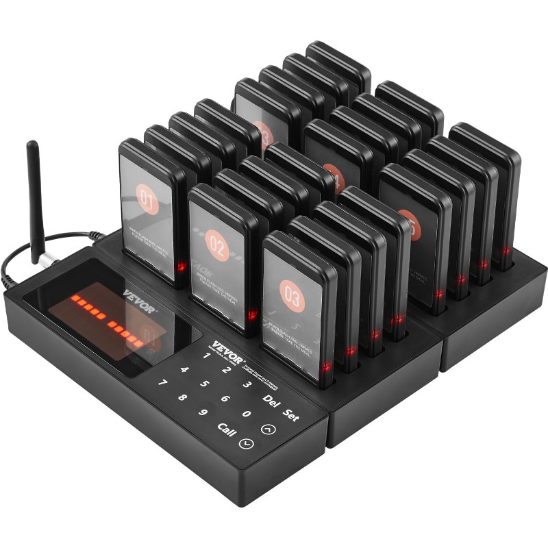 Langaton hakulaitteisto 24 hakulaitetta 400 m kantama LED valo värinä 250mAh akut